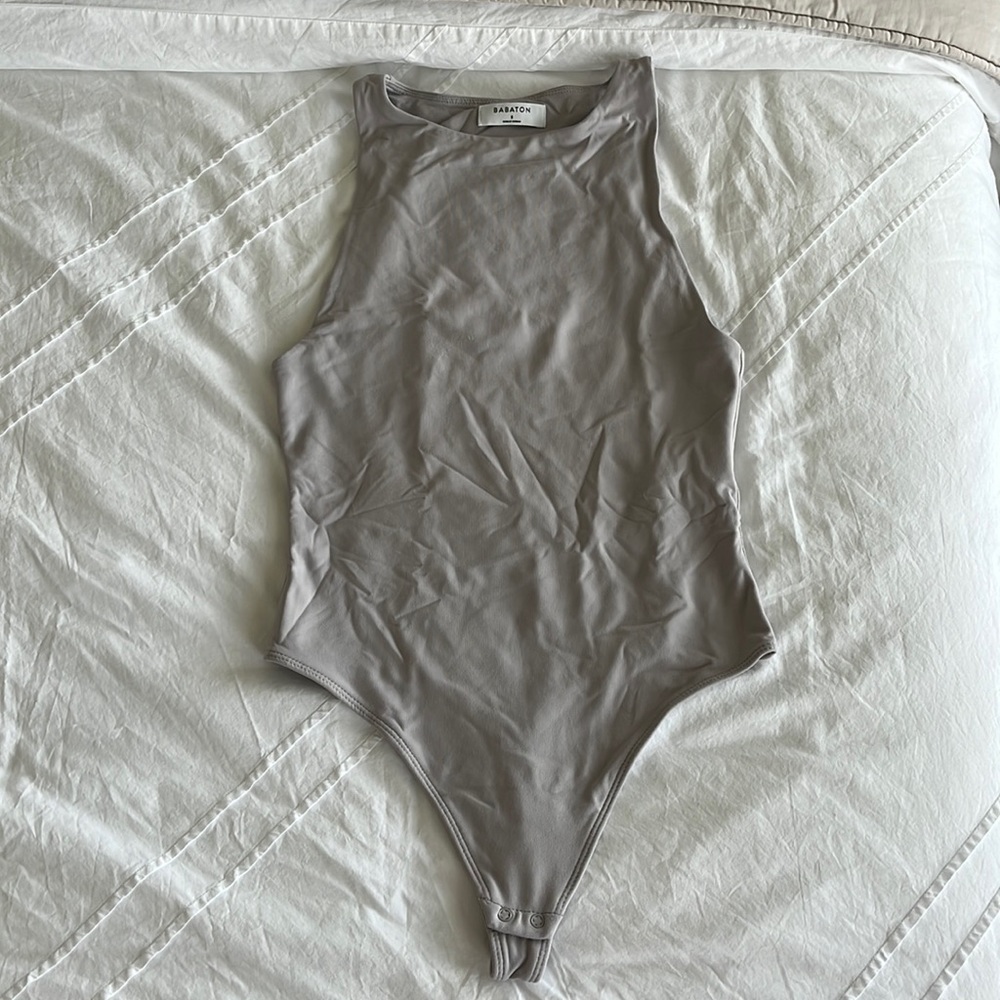 Light gray aritzia contour bodysuit